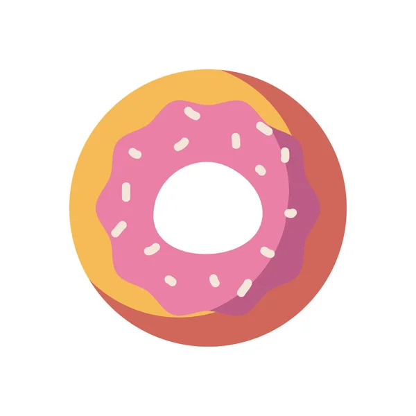 Isolated sweet donut fill style icon vector design — Stockvektor