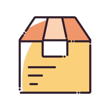 delivery box fill style icon vector design