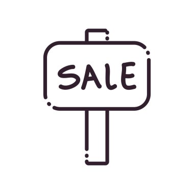 sale label line style icon vector design