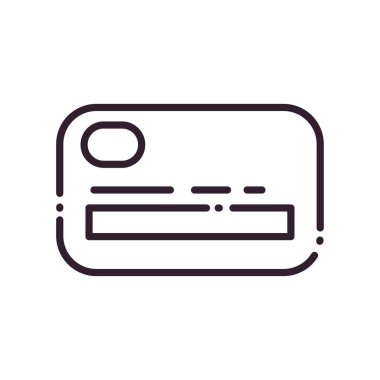 Isolated credit card line style icon vector design