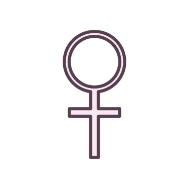 Isolated female gender line style icon vector design