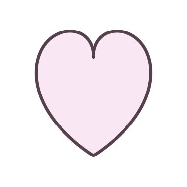 İzole edilmiş kalp çizgisi biçim vektör tasarımı