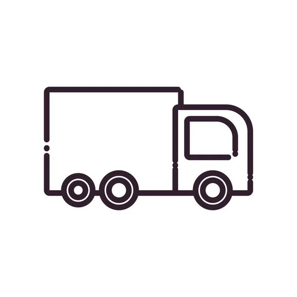 Delivery truck line style icon vector design — Stock Vector