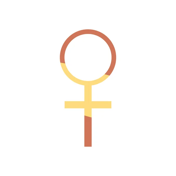 Isolated female gender fill style icon vector design — 스톡 벡터