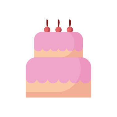 Isolated sweet cake fill style icon vector design