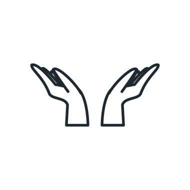 Isolated sign with hands line style icon vector design