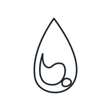 Isolated water drop line style icon vector design