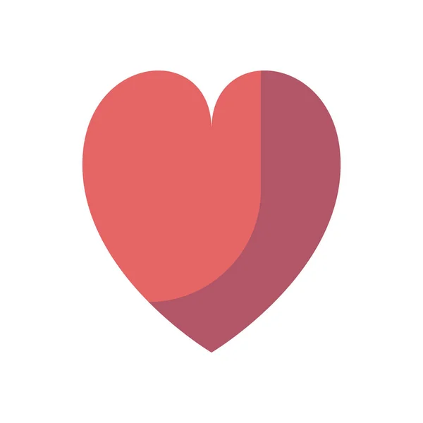 Isolato cuore riempire stile icona vettoriale design — Vettoriale Stock
