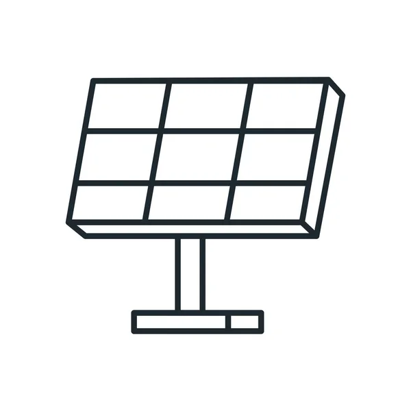 Isolated solar panel line style icon vector design — Stockvector