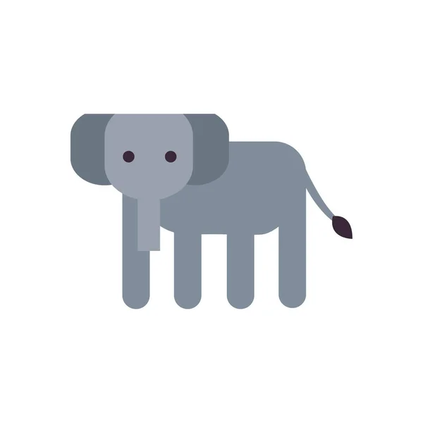 Mignon éléphant dessin animé style icône vectoriel design — Image vectorielle