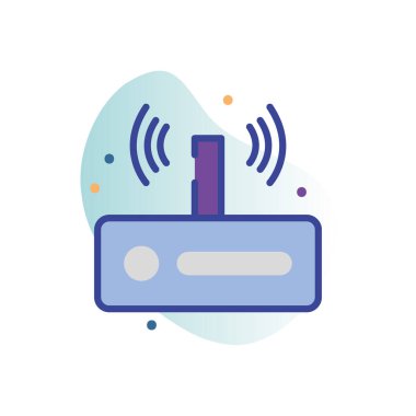 Isolated wifi machine line fill block style icon vector design