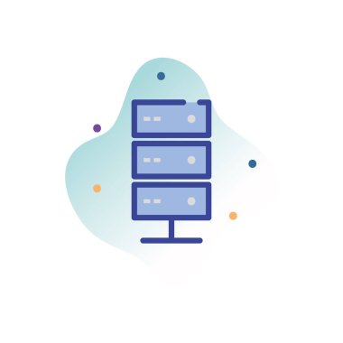 Isolated web hosting line fill block style icon vector design