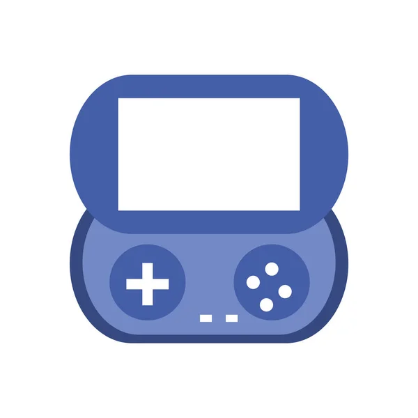 Geïsoleerde videogame draagbare console bedieningsleiding stijl pictogram vector ontwerp — Stockvector