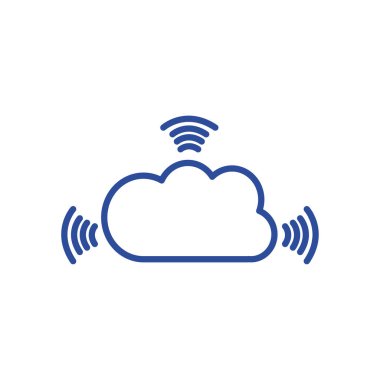Isolated cloud computing line style icon vector design