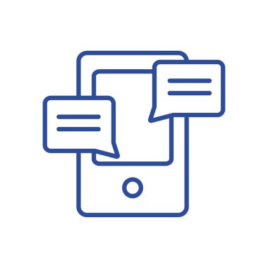 Isolated smartphone and bubbles line style icon vector design