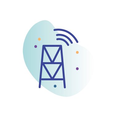 Isolated antenna line fill block style icon vector design