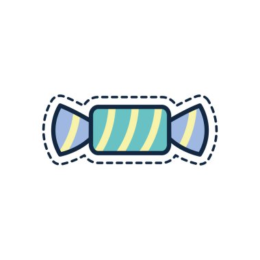 İzole tatlı çizgi doldurma biçim vektör tasarımı