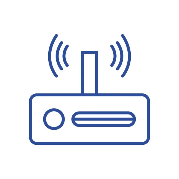 Isolated wifi machine line style icon vector design — Διανυσματικό Αρχείο