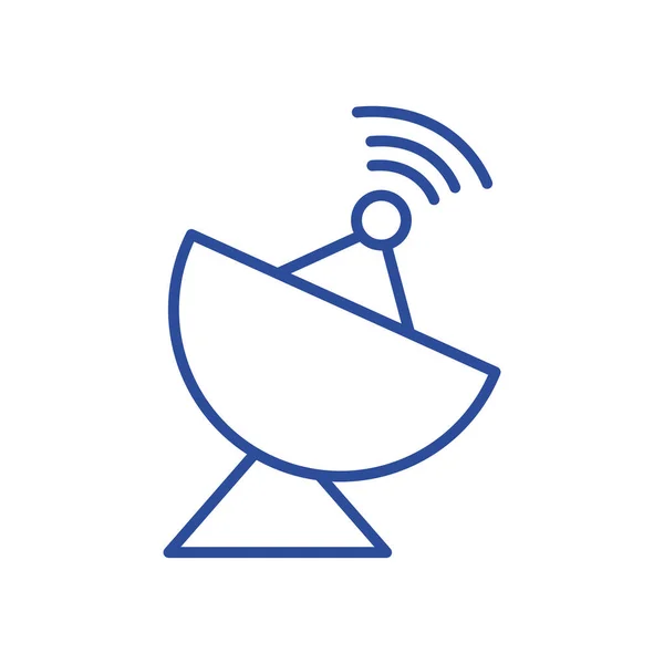 Diseño de vectores de icono de estilo de línea de antena aislada — Vector de stock