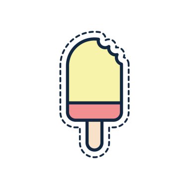 Isolated stick ice cream line fill style icon vector design