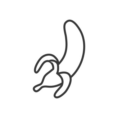 İzole edilmiş muz hattı biçim vektör tasarımı