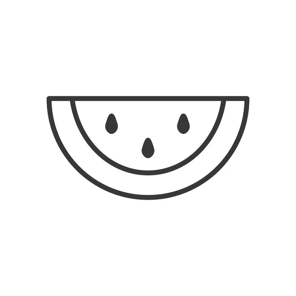 Isolated watermelon line style icon vector design — Stockvektor