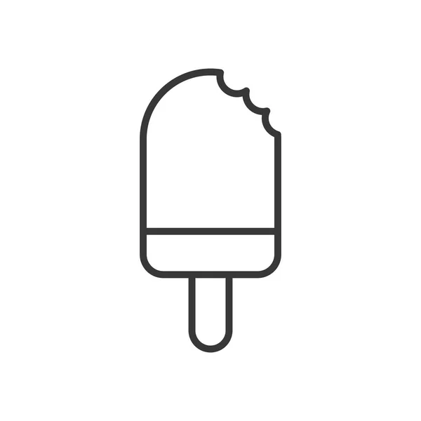 Stick ice cream thin line icon. Dessert vector illustration isolated on