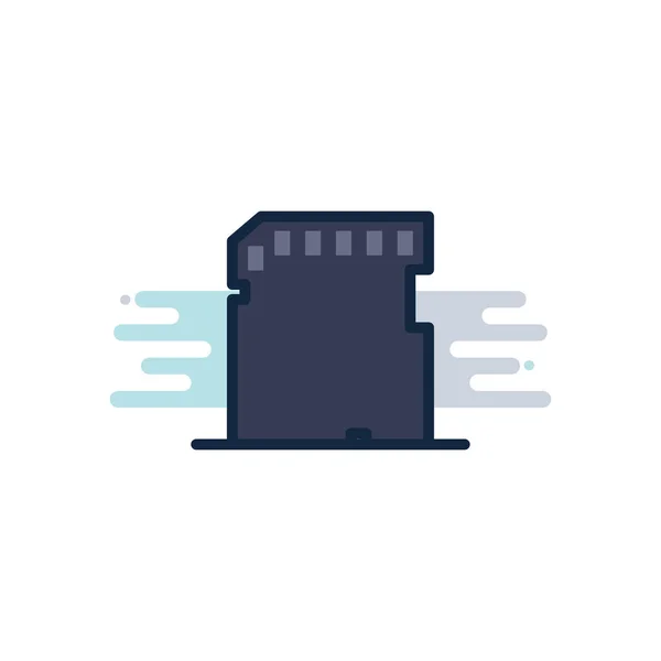 Isolated memory line fill block style icon vector design — Stockvektor