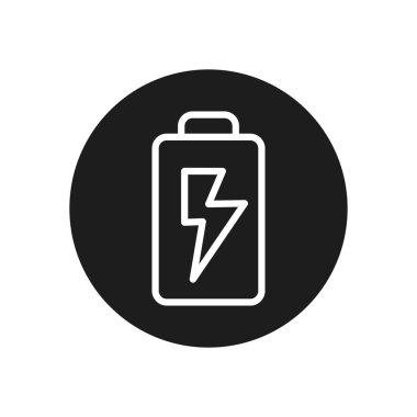 Isolated battery line block style icon vector design