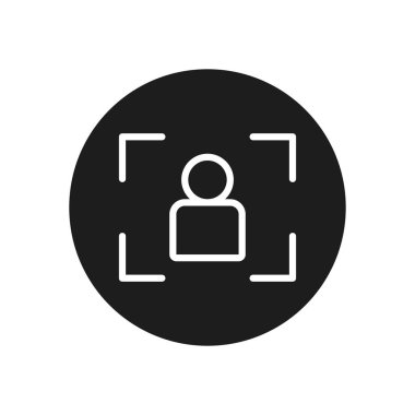 focus square line block style icon vector design