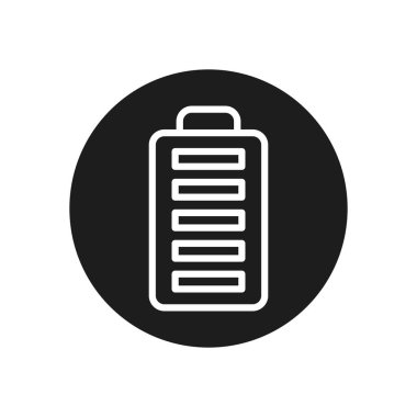 Isolated battery line block style icon vector design