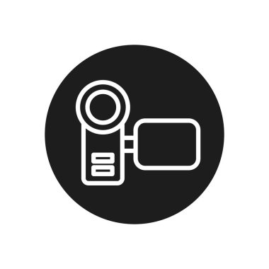 videocamera line block style icon vector design