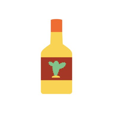 Mexican sauce bottle flat style icon vector design