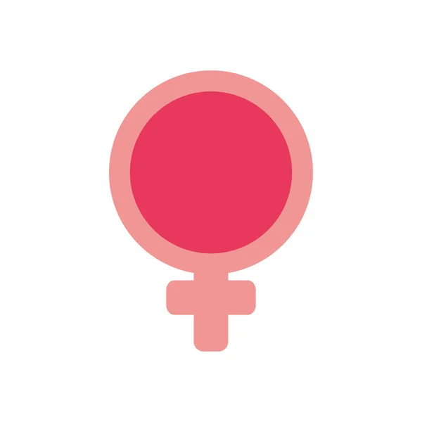 Isolated female gender flat style icon vector design — Διανυσματικό Αρχείο