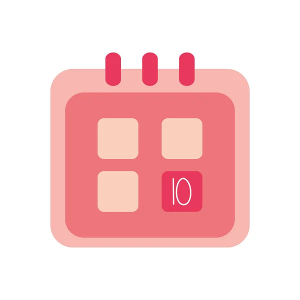 Isolated calendar flat style icon vector design — Διανυσματικό Αρχείο