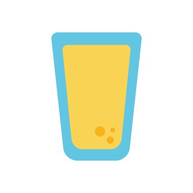 Isolated drink glass flat style icon vector design