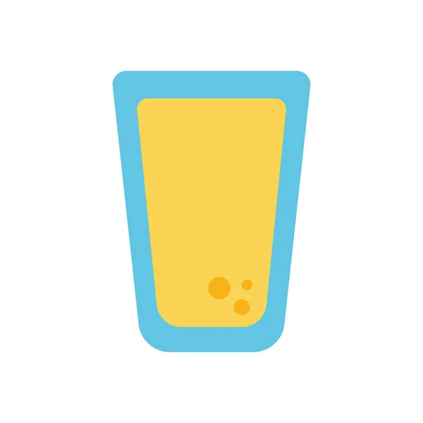 Isolated drink glass flat style icon vector design — Διανυσματικό Αρχείο