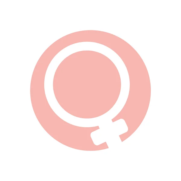 Isolated female gender silhouette style icon vector design — Stockvektor