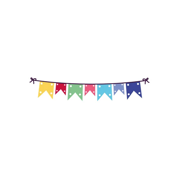 Mexican banner pennant flat style icon vector design — Stockvektor