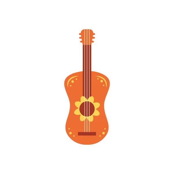 Mexican guitar flat style icon vector design — Διανυσματικό Αρχείο