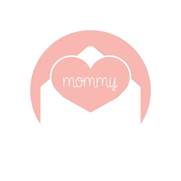 Cartão de amor com design de vetor ícone de estilo silhueta de coração — Vetor de Stock