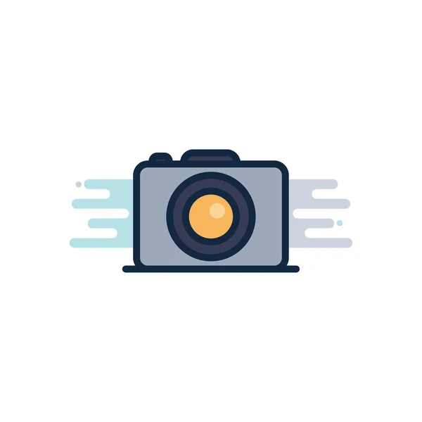 Camera device line fill block style icon vector design — Stock Vector