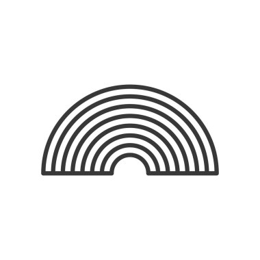 Isolated rainbow line style icon vector design