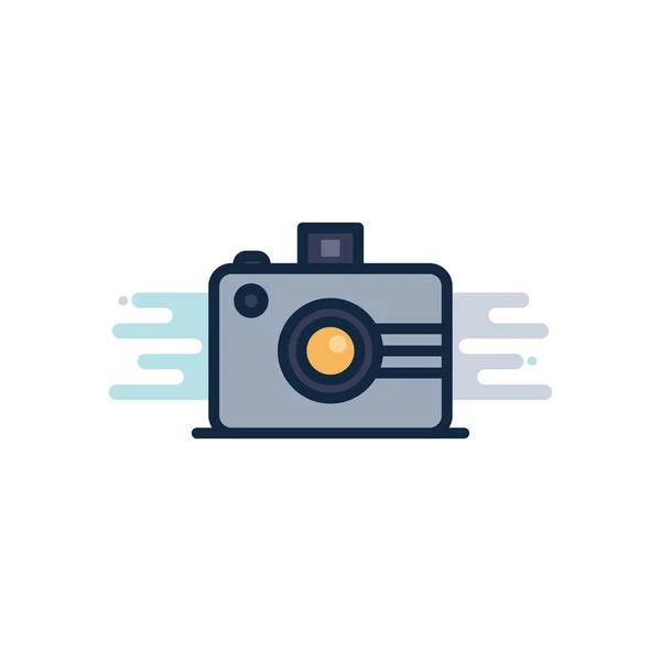 Camera device line fill block style icon vector design — Stock Vector