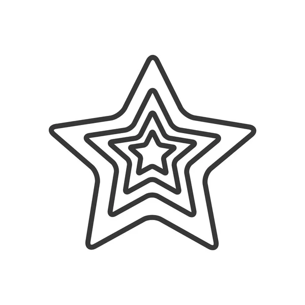 Striped star line style icon vector design — Stok Vektör