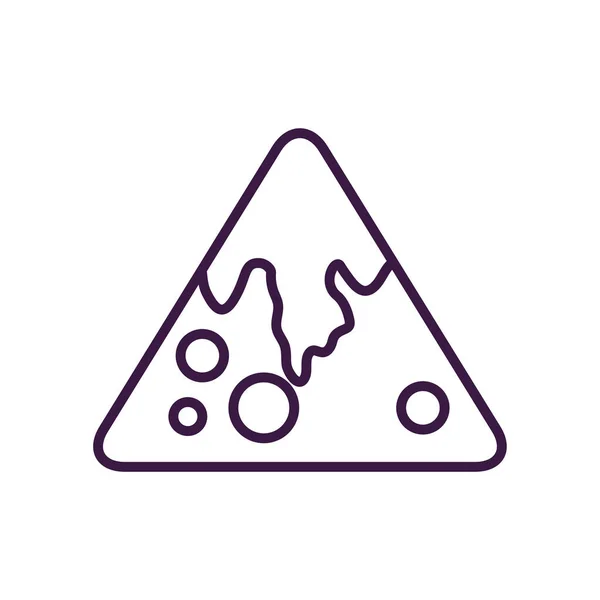 Mexican nacho line style icon vector design — 图库矢量图片