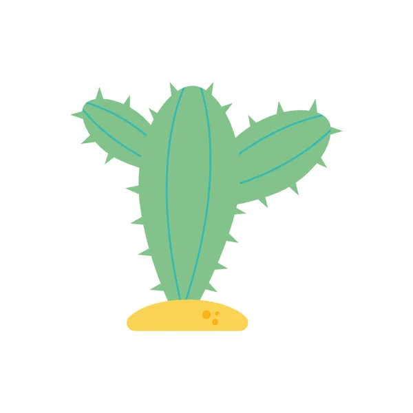 Isolé cactus plante style plat icône vectoriel design — Image vectorielle