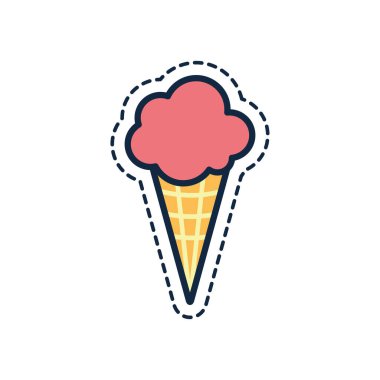 Isolated ice cream line fill style icon vector design