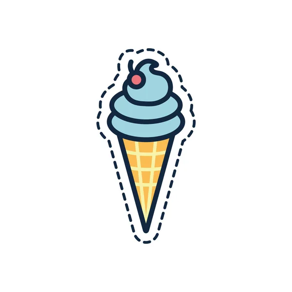 Diseño de vectores de icono de estilo de relleno de línea de helado aislado — Archivo Imágenes Vectoriales