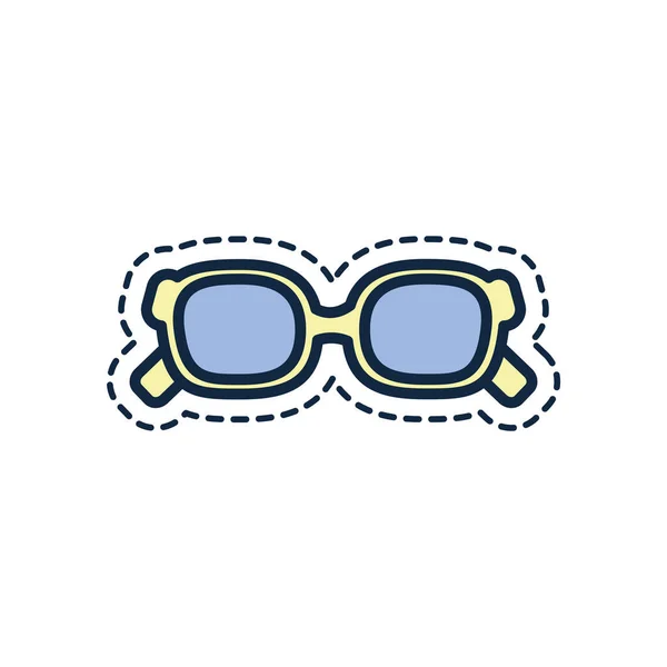 Elszigetelt szemüveg vonal töltés stílus ikon vektor kialakítása — Stock Vector